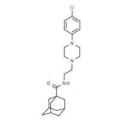 ChemSpider 2D Image | N-{2-[4-(4-Chlorophenyl)-1-piperazinyl]ethyl}-1-adamantanecarboxamide | C23H32ClN3O