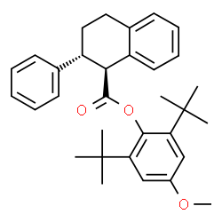 ChemSpider 2D Image | 4-Methoxy-2,6-bis(2-methyl-2-propanyl)phenyl (1S,2R)-2-phenyl-1,2,3,4-tetrahydro-1-naphthalenecarboxylate | C32H38O3