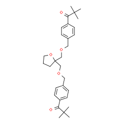 ChemSpider 2D Image | 1,1'-[Tetrahydrofuran-2,2-diylbis(methyleneoxymethylene-4,1-phenylene)]bis(2,2-dimethyl-1-propanone) | C30H40O5