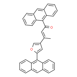ChemSpider 2D Image | (2E)-1-(9-Anthryl)-3-[5-(9-anthryl)-3-furyl]-2-buten-1-one | C36H24O2