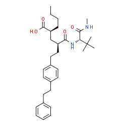 ChemSpider 2D Image | (2S,4R)-2-Butyl-4-{[(2S)-3,3-dimethyl-1-(methylamino)-1-oxo-2-butanyl]carbamoyl}-6-[4-(2-phenylethyl)phenyl]hexanoic acid | C32H46N2O4