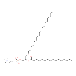 ChemSpider 2D Image | (2S)-3-(Octadecyloxy)-2-(palmitoyloxy)propyl 2-(trimethylammonio)ethyl phosphate | C42H86NO7P