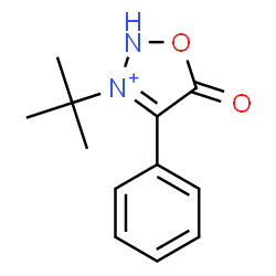 ChemSpider 2D Image | 3-(2-Methyl-2-propanyl)-5-oxo-4-phenyl-2,5-dihydro-1,2,3-oxadiazol-3-ium | C12H15N2O2