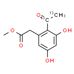 ChemSpider 2D Image | Methyl [2-(~13~C_2_)ethanoyl-3,5-dihydroxyphenyl]acetate | C913C2H12O5