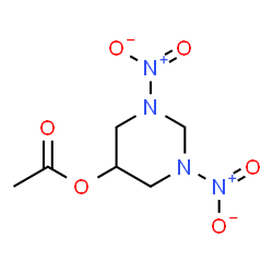 ChemSpider 2D Image | 1,3-Dinitrohexahydro-5-pyrimidinyl acetate | C6H10N4O6