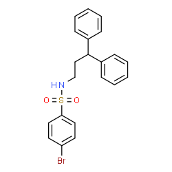 ChemSpider 2D Image | 4-Bromo-N-(3,3-diphenylpropyl)benzenesulfonamide | C21H20BrNO2S