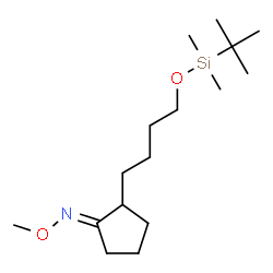ChemSpider 2D Image | (1E)-2-(4-{[Dimethyl(2-methyl-2-propanyl)silyl]oxy}butyl)-N-methoxycyclopentanimine | C16H33NO2Si