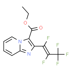 ChemSpider 2D Image | Ethyl 2-[(1E)-1,2,3,3,3-pentafluoro-1-propen-1-yl]imidazo[1,2-a]pyridine-3-carboxylate | C13H9F5N2O2