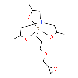 ChemSpider 2D Image | 3,7,10-Trimethyl-1-[3-(2-oxiranylmethoxy)propyl]-2,8,9-trioxa-5-aza-1-silabicyclo[3.3.3]undecane | C15H29NO5Si