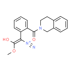 ChemSpider 2D Image | (Z)-1-[2-(3,4-Dihydro-2(1H)-isoquinolinylcarbonyl)phenyl]-2-hydroxy-2-methoxyethenediazonium | C19H18N3O3