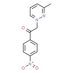 ChemSpider 2D Image | 3-Methyl-1-[2-(4-nitrophenyl)-2-oxoethyl]pyridazin-1-ium | C13H12N3O3