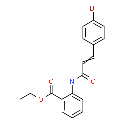 ChemSpider 2D Image | Ethyl 2-{[3-(4-bromophenyl)acryloyl]amino}benzoate | C18H16BrNO3