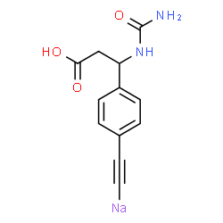 ChemSpider 2D Image | ({4-[1-(Carbamoylamino)-2-carboxyethyl]phenyl}ethynyl)sodium | C12H11N2NaO3