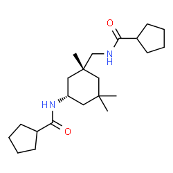 ChemSpider 2D Image | N-[(1S,3R)-3-{[(Cyclopentylcarbonyl)amino]methyl}-3,5,5-trimethylcyclohexyl]cyclopentanecarboxamide | C22H38N2O2