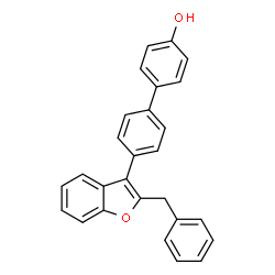 ChemSpider 2D Image | 2-Benzyl-3-(4'-hydroxy)biphenyl benzofuran | C27H20O2
