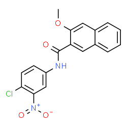 ChemSpider 2D Image | N-(4-Chloro-3-nitrophenyl)-3-methoxy-2-naphthamide | C18H13ClN2O4