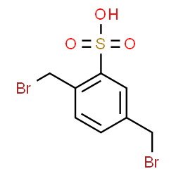 ChemSpider 2D Image | 2,5-Bis(bromomethyl)benzenesulfonic acid | C8H8Br2O3S