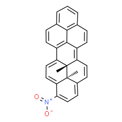 ChemSpider 2D Image | (10bR,10cS)-10b,10c-Dimethyl-8-nitro-10b,10c-dihydrodibenzo[cd,lm]perylene | C28H19NO2