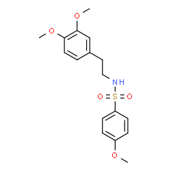 ChemSpider 2D Image | N-[2-(3,4-Dimethoxyphenyl)ethyl]-4-methoxybenzenesulfonamide | C17H21NO5S