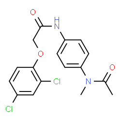 ChemSpider 2D Image | N-(4-{[(2,4-Dichlorophenoxy)acetyl]amino}phenyl)-N-methylacetamide | C17H16Cl2N2O3