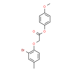 ChemSpider 2D Image | 4-Methoxyphenyl (2-bromo-4-methylphenoxy)acetate | C16H15BrO4
