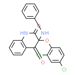 ChemSpider 2D Image | 2-{[(2,4-Dichlorophenoxy)acetyl]amino}-N-phenylbenzamide | C21H16Cl2N2O3