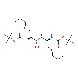 ChemSpider 2D Image | 2,5-Dideoxy-1,6-di-O-isobutyl-2,5-bis({[(2-methyl-2-propanyl)oxy]carbonyl}amino)-L-iditol | C24H48N2O8