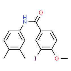 ChemSpider 2D Image | N-(3,4-Dimethylphenyl)-3-iodo-4-methoxybenzamide | C16H16INO2