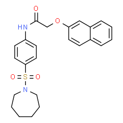 ChemSpider 2D Image | N-[4-(1-Azepanylsulfonyl)phenyl]-2-(2-naphthyloxy)acetamide | C24H26N2O4S