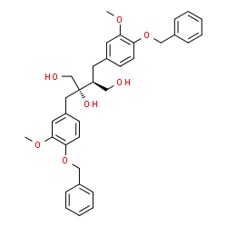 ChemSpider 2D Image | (2S,3S)-2,3-Bis[4-(benzyloxy)-3-methoxybenzyl]-1,2,4-butanetriol | C34H38O7