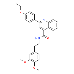 ChemSpider 2D Image | N-[2-(3,4-Dimethoxyphenyl)ethyl]-2-(4-ethoxyphenyl)-4-quinolinecarboxamide | C28H28N2O4