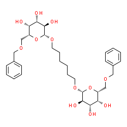 ChemSpider 2D Image | 6-[(6-O-Benzyl-beta-D-galactopyranosyl)oxy]hexyl 6-O-benzyl-beta-D-galactopyranoside | C32H46O12