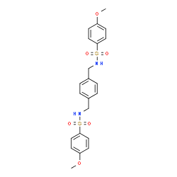 ChemSpider 2D Image | N,N'-[1,4-Phenylenebis(methylene)]bis(4-methoxybenzenesulfonamide) | C22H24N2O6S2