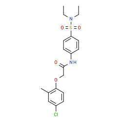 ChemSpider 2D Image | 2-(4-Chloro-2-methylphenoxy)-N-[4-(diethylsulfamoyl)phenyl]acetamide | C19H23ClN2O4S
