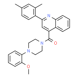 ChemSpider 2D Image | [2-(2,4-Dimethylphenyl)-4-quinolinyl][4-(2-methoxyphenyl)-1-piperazinyl]methanone | C29H29N3O2