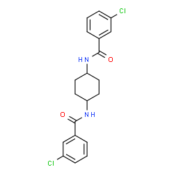 ChemSpider 2D Image | N,N'-1,4-Cyclohexanediylbis(3-chlorobenzamide) | C20H20Cl2N2O2