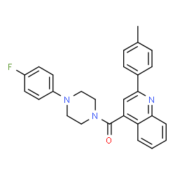 ChemSpider 2D Image | [4-(4-Fluorophenyl)-1-piperazinyl][2-(4-methylphenyl)-4-quinolinyl]methanone | C27H24FN3O