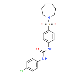 ChemSpider 2D Image | 1-[4-(1-Azepanylsulfonyl)phenyl]-3-(4-chlorophenyl)urea | C19H22ClN3O3S