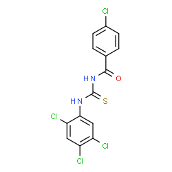 ChemSpider 2D Image | 4-Chloro-N-[(2,4,5-trichlorophenyl)carbamothioyl]benzamide | C14H8Cl4N2OS
