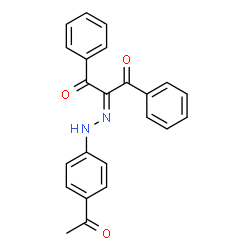 ChemSpider 2D Image | 2-[(4-Acetylphenyl)hydrazono]-1,3-diphenyl-1,3-propanedione | C23H18N2O3