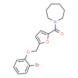 ChemSpider 2D Image | 1-Azepanyl{5-[(2-bromophenoxy)methyl]-2-furyl}methanone | C18H20BrNO3