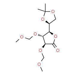 ChemSpider 2D Image | (3S,4R,5R)-5-[(4S)-2,2-Dimethyl-1,3-dioxolan-4-yl]-3,4-bis(methoxymethoxy)dihydro-2(3H)-furanone | C13H22O8