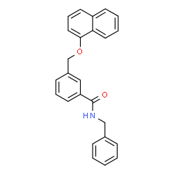 ChemSpider 2D Image | N-Benzyl-3-[(1-naphthyloxy)methyl]benzamide | C25H21NO2