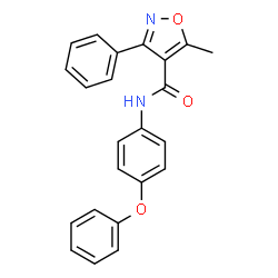 ChemSpider 2D Image | 5-Methyl-N-(4-phenoxyphenyl)-3-phenyl-1,2-oxazole-4-carboxamide | C23H18N2O3