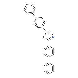 ChemSpider 2D Image | 2,5-Di(4-biphenylyl)-1,3,4-oxadiazole | C26H18N2O
