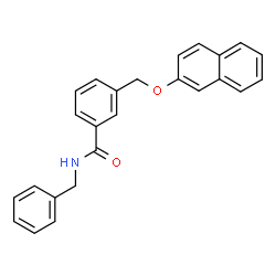 ChemSpider 2D Image | N-Benzyl-3-[(2-naphthyloxy)methyl]benzamide | C25H21NO2