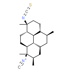 ChemSpider 2D Image | (1R,2R,3aS,5S,5aR,8S,8aS,10aS,10bS,10cS)-1-Isocyano-8-isothiocyanato-1,2,5,8-tetramethylhexadecahydropyrene | C22H32N2S