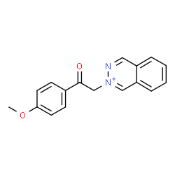 ChemSpider 2D Image | 2-[2-(4-Methoxyphenyl)-2-oxoethyl]phthalazin-2-ium | C17H15N2O2
