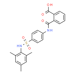 ChemSpider 2D Image | 2-{[4-(Mesitylsulfamoyl)phenyl]carbamoyl}benzoic acid | C23H22N2O5S