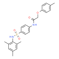 ChemSpider 2D Image | N-[4-(Mesitylsulfamoyl)phenyl]-2-(4-methylphenoxy)acetamide | C24H26N2O4S